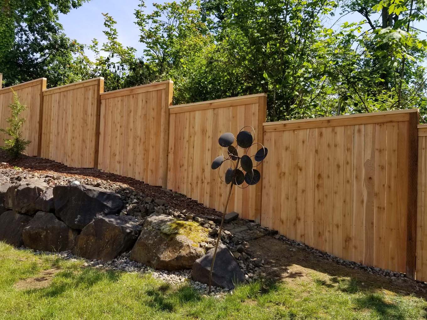 Bixby OK cap and trim style wood fence