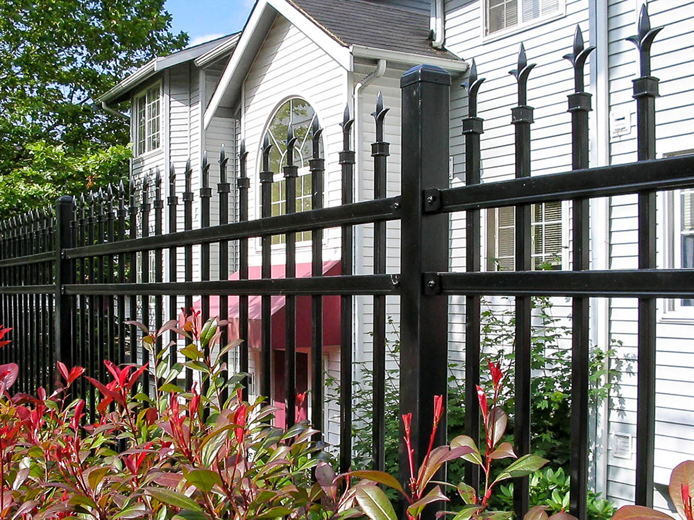Tri Finial Top Residential Ornamental Iron Fence Contractor in Tulsa OK