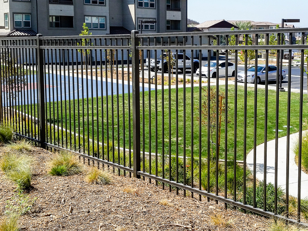 3-Rail Extended Bottom Ornamental Iron Fence Project in Oklahoma
