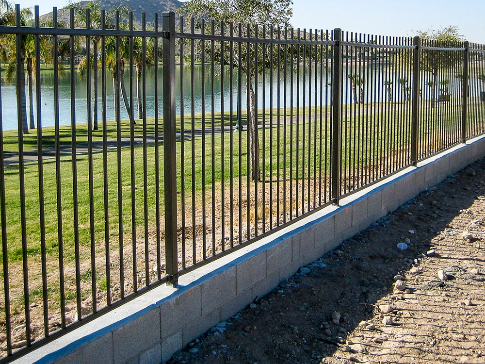 2-Rail Ornamental Iron Fence in Tulsa OK